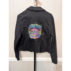 The Rolling Stones Black Jean Jacket